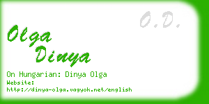 olga dinya business card